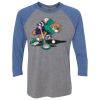 Unisex Triblend Three-Quarter Raglan T-Shirt Thumbnail