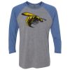 Unisex Triblend Three-Quarter Raglan T-Shirt Thumbnail