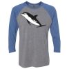 Unisex Triblend Three-Quarter Raglan T-Shirt Thumbnail