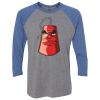 Unisex Triblend Three-Quarter Raglan T-Shirt Thumbnail