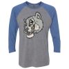 Unisex Triblend Three-Quarter Raglan T-Shirt Thumbnail