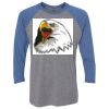 Unisex Triblend Three-Quarter Raglan T-Shirt Thumbnail