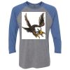 Unisex Triblend Three-Quarter Raglan T-Shirt Thumbnail