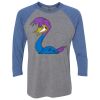 Unisex Triblend Three-Quarter Raglan T-Shirt Thumbnail