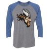 Unisex Triblend Three-Quarter Raglan T-Shirt Thumbnail