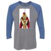 Unisex Triblend Three-Quarter Raglan T-Shirt Thumbnail