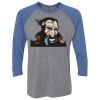 Unisex Triblend Three-Quarter Raglan T-Shirt Thumbnail