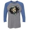 Unisex Triblend Three-Quarter Raglan T-Shirt Thumbnail