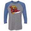 Unisex Triblend Three-Quarter Raglan T-Shirt Thumbnail