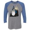 Unisex Triblend Three-Quarter Raglan T-Shirt Thumbnail