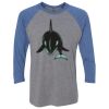 Unisex Triblend Three-Quarter Raglan T-Shirt Thumbnail