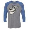 Unisex Triblend Three-Quarter Raglan T-Shirt Thumbnail