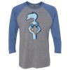 Unisex Triblend Three-Quarter Raglan T-Shirt Thumbnail