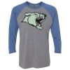 Unisex Triblend Three-Quarter Raglan T-Shirt Thumbnail