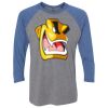 Unisex Triblend Three-Quarter Raglan T-Shirt Thumbnail