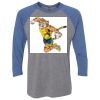 Unisex Triblend Three-Quarter Raglan T-Shirt Thumbnail