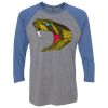 Unisex Triblend Three-Quarter Raglan T-Shirt Thumbnail