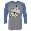 Unisex Triblend Three-Quarter Raglan T-Shirt Thumbnail