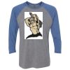 Unisex Triblend Three-Quarter Raglan T-Shirt Thumbnail