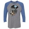 Unisex Triblend Three-Quarter Raglan T-Shirt Thumbnail