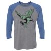 Unisex Triblend Three-Quarter Raglan T-Shirt Thumbnail