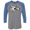 Unisex Triblend Three-Quarter Raglan T-Shirt Thumbnail