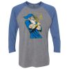 Unisex Triblend Three-Quarter Raglan T-Shirt Thumbnail