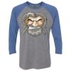 Unisex Triblend Three-Quarter Raglan T-Shirt Thumbnail