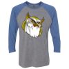 Unisex Triblend Three-Quarter Raglan T-Shirt Thumbnail