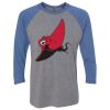 Unisex Triblend Three-Quarter Raglan T-Shirt Thumbnail