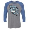 Unisex Triblend Three-Quarter Raglan T-Shirt Thumbnail