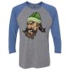 Unisex Triblend Three-Quarter Raglan T-Shirt Thumbnail