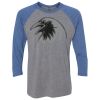 Unisex Triblend Three-Quarter Raglan T-Shirt Thumbnail