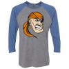 Unisex Triblend Three-Quarter Raglan T-Shirt Thumbnail