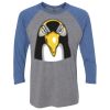 Unisex Triblend Three-Quarter Raglan T-Shirt Thumbnail