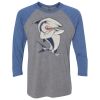 Unisex Triblend Three-Quarter Raglan T-Shirt Thumbnail