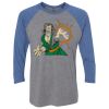 Unisex Triblend Three-Quarter Raglan T-Shirt Thumbnail