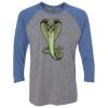 Unisex Triblend Three-Quarter Raglan T-Shirt Thumbnail