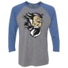 Unisex Triblend Three-Quarter Raglan T-Shirt Thumbnail