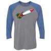 Unisex Triblend Three-Quarter Raglan T-Shirt Thumbnail