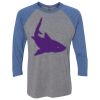 Unisex Triblend Three-Quarter Raglan T-Shirt Thumbnail