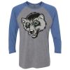 Unisex Triblend Three-Quarter Raglan T-Shirt Thumbnail