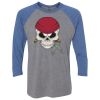 Unisex Triblend Three-Quarter Raglan T-Shirt Thumbnail