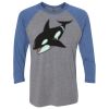 Unisex Triblend Three-Quarter Raglan T-Shirt Thumbnail