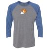 Unisex Triblend Three-Quarter Raglan T-Shirt Thumbnail