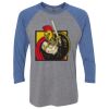 Unisex Triblend Three-Quarter Raglan T-Shirt Thumbnail