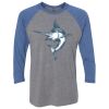 Unisex Triblend Three-Quarter Raglan T-Shirt Thumbnail
