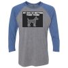 Unisex Triblend Three-Quarter Raglan T-Shirt Thumbnail