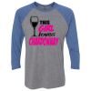 Unisex Triblend Three-Quarter Raglan T-Shirt Thumbnail