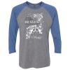 Unisex Triblend Three-Quarter Raglan T-Shirt Thumbnail